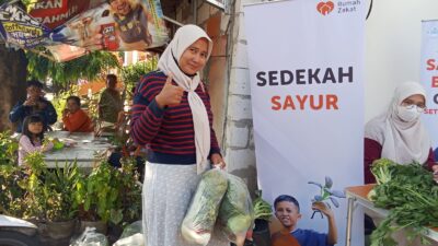 Berkah Jumat Pagi, Rumah Zakat Bagikan Sayuran Segar
