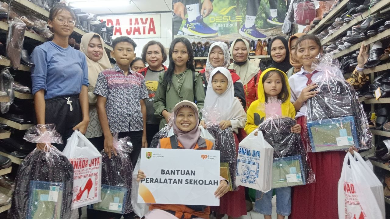 Sinergi Rumah Zakat dan Dinsos Kota Semarang: Ajak Anak Yatim-Duafa Belanja Sepatu Baru