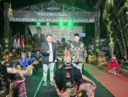 Wujudkan Desa Mandiri dan Berbudaya, Tugiman Resmikan Betonisasi dan Hibah Gamelan di Sawangan Magelang